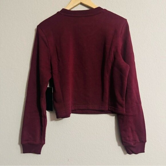 90 Degree by Reflex Windsor Wine Crop Sweatshirt – Size Medium – NWT - Picture 2 of 8